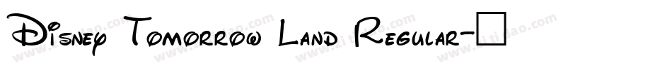 Disney Tomorrow Land Regular字体转换